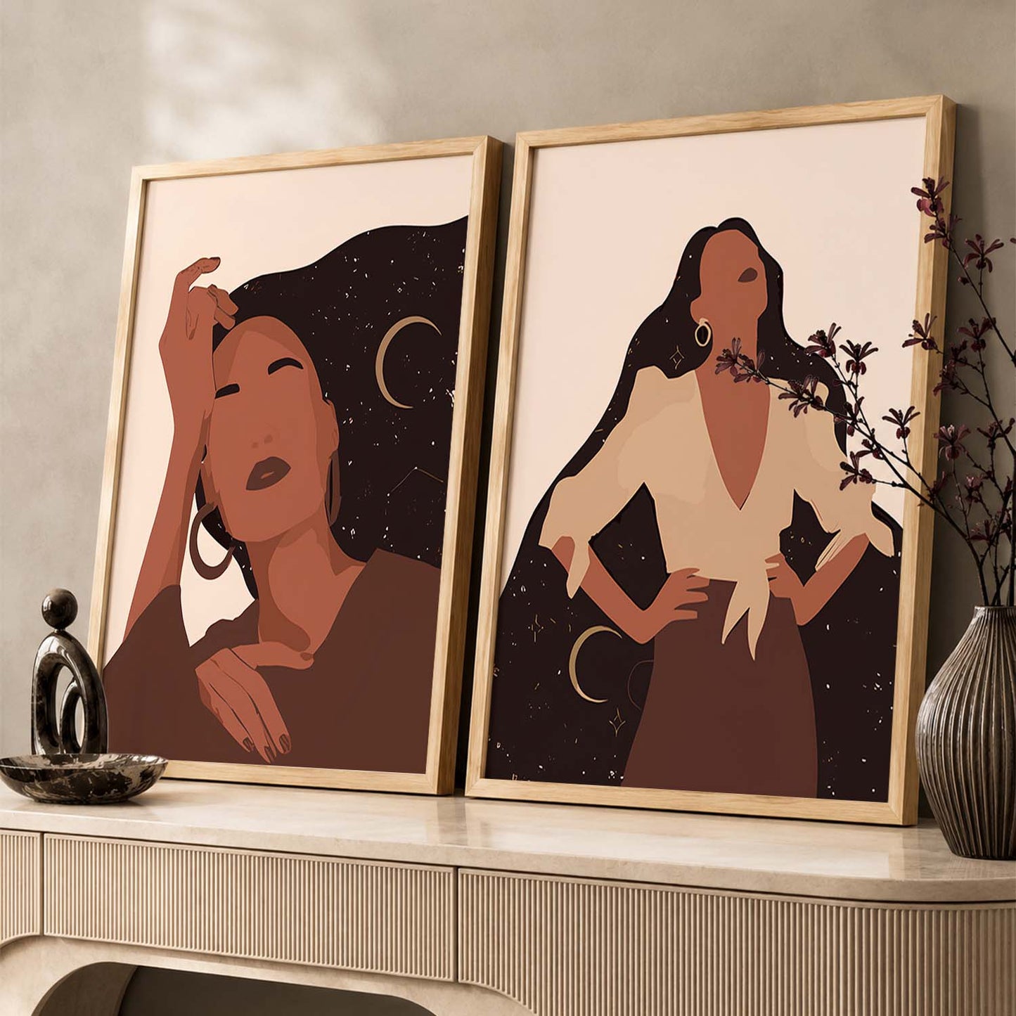 Elegant Modern Portraits for Home and Office Wall Decor
