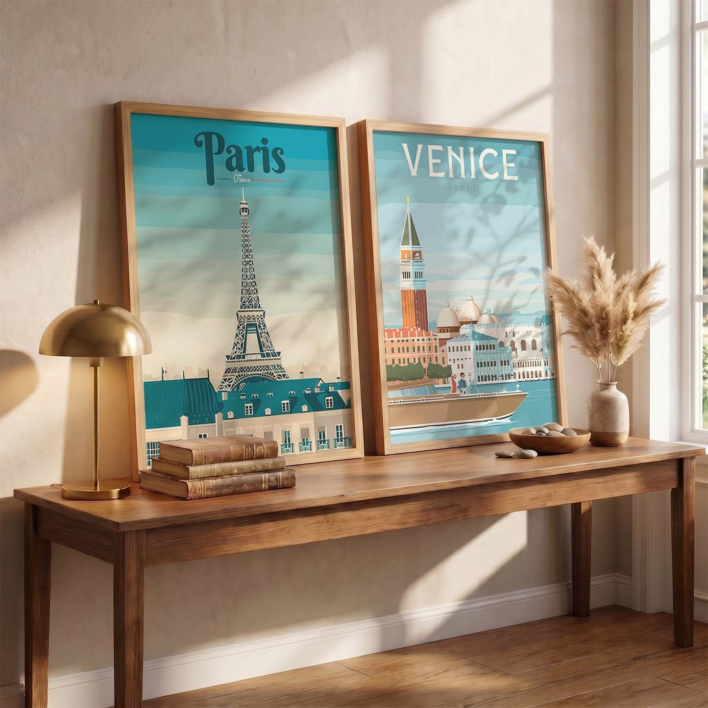 Iconic City Art Frames for Living Room Bedroom Home Wall Decor : Travel Lovers