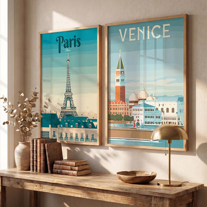 Iconic City Art Frames for Living Room Bedroom Home Wall Decor : Travel Lovers