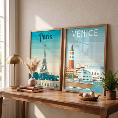 Iconic City Art Frames for Living Room Bedroom Home Wall Decor : Travel Lovers