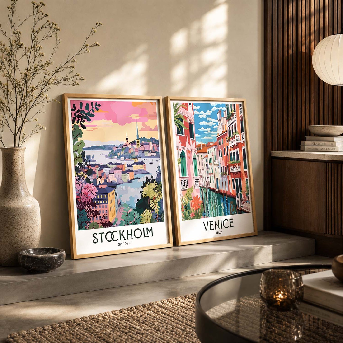 Venice Iconic City Art Frames for Living Room Bedroom Home Wall Decor : Travel Lovers