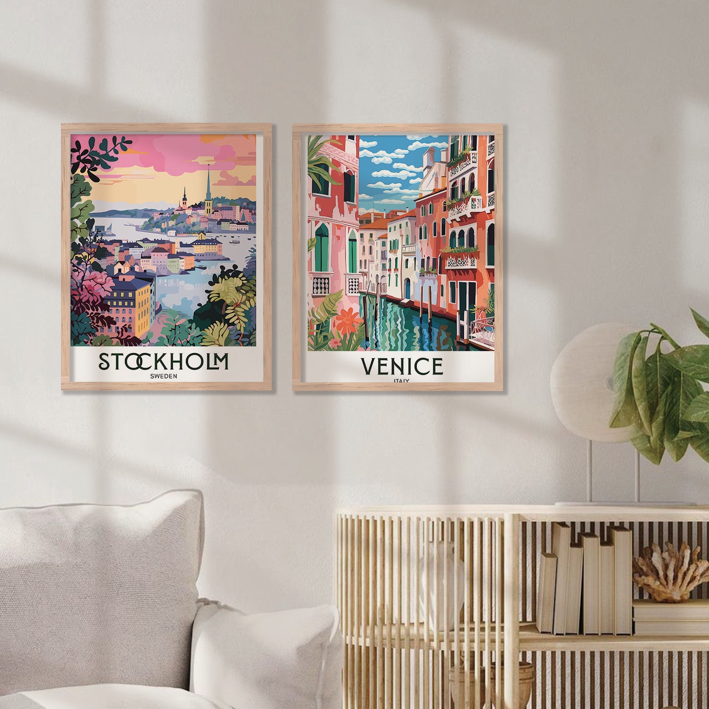 Venice Iconic City Art Frames for Living Room Bedroom Home Wall Decor : Travel Lovers