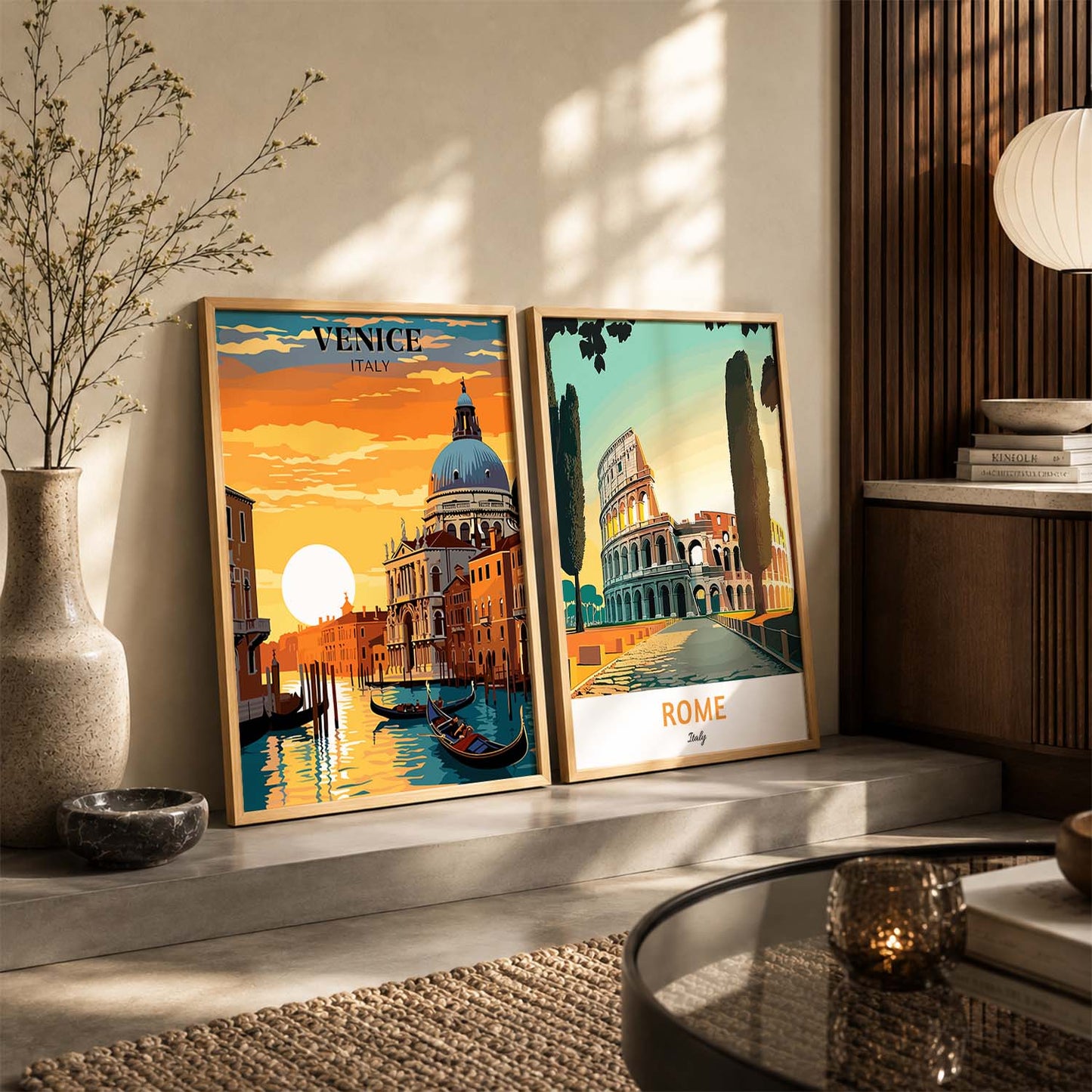 Iconic City Rome Art Frames for Living Room Bedroom Home Wall Decor : Travel Lovers