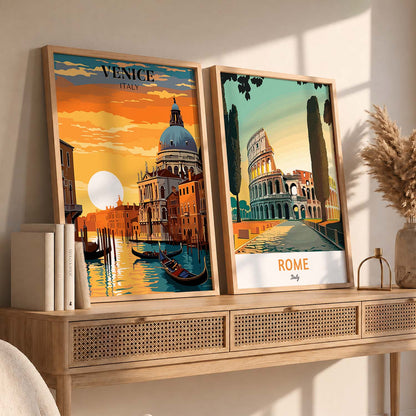 Iconic City Rome Art Frames for Living Room Bedroom Home Wall Decor : Travel Lovers