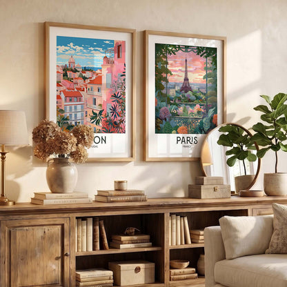 Iconic City Amsterdam  Art Frames for Living Room Bedroom Home Wall Decor : Travel Lovers