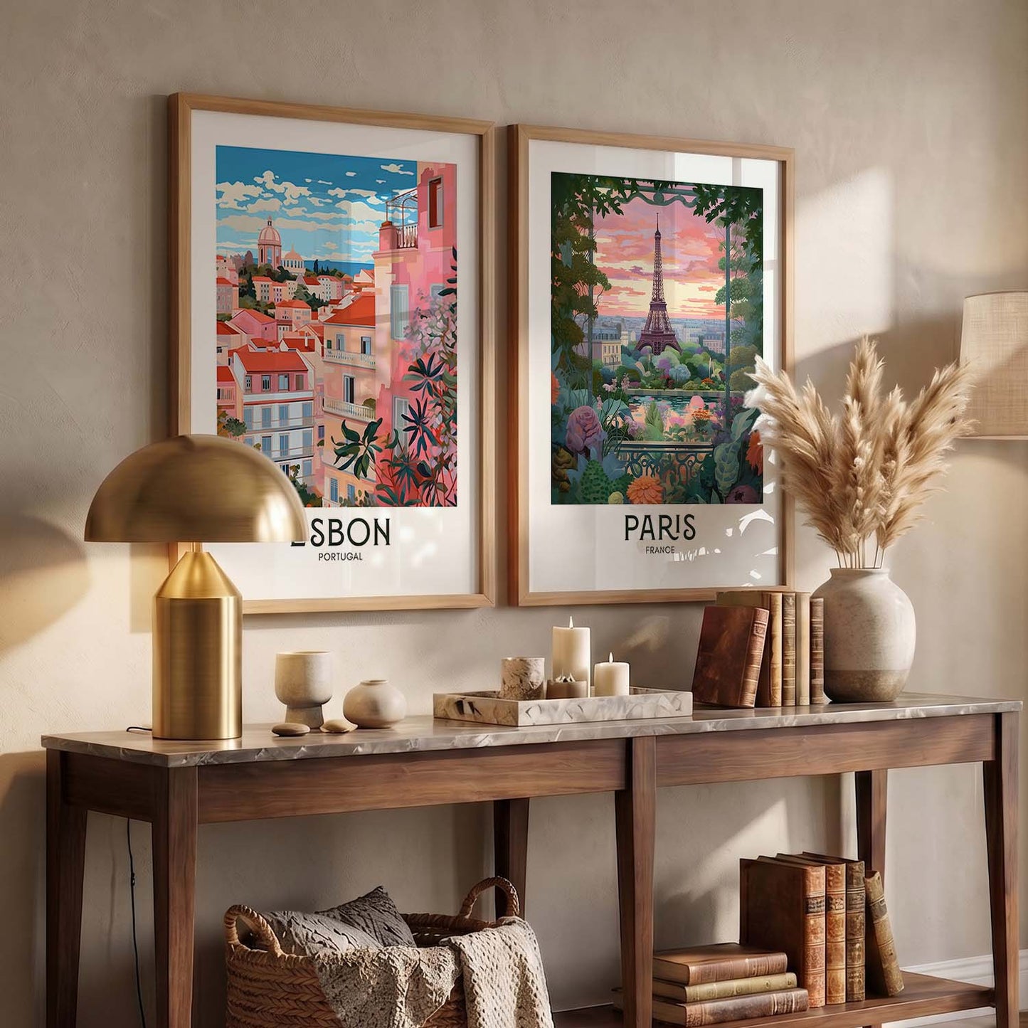 Iconic City Amsterdam  Art Frames for Living Room Bedroom Home Wall Decor : Travel Lovers