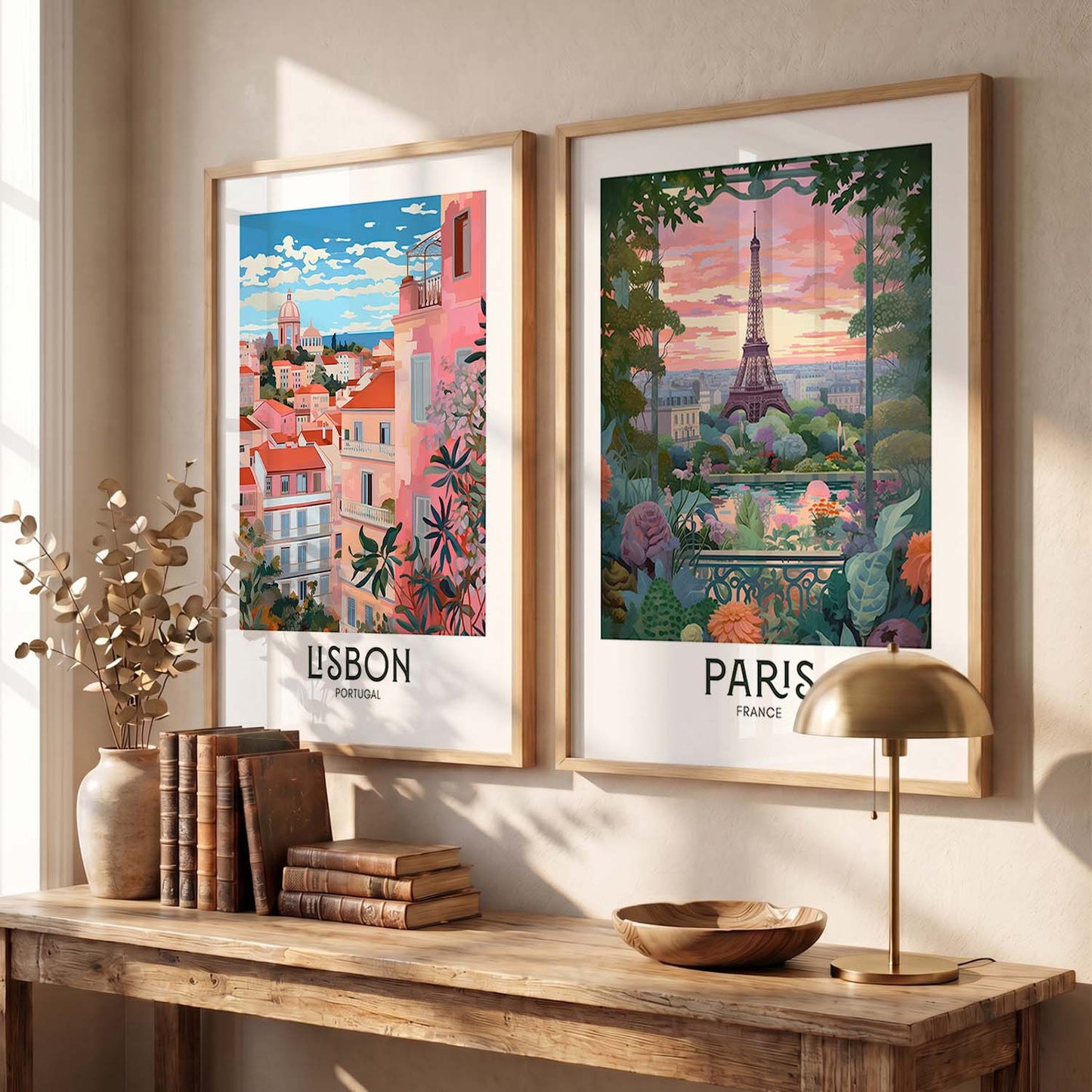 Iconic City Amsterdam  Art Frames for Living Room Bedroom Home Wall Decor : Travel Lovers