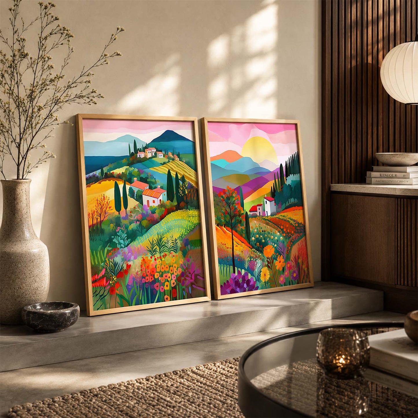 Vibrant Art Frames for Living Room Bedroom Home Wall Decor : Travel Lovers