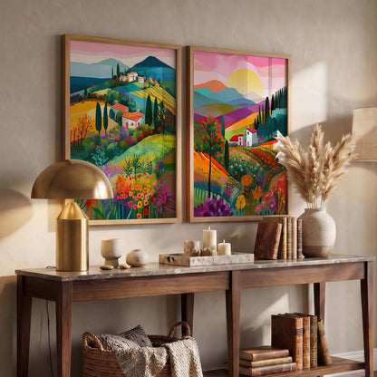 Vibrant Art Frames for Living Room Bedroom Home Wall Decor : Travel Lovers