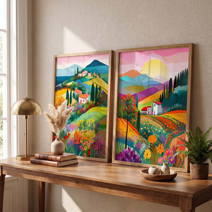 Vibrant Art Frames for Living Room Bedroom Home Wall Decor : Travel Lovers