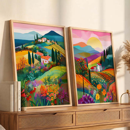 Vibrant Art Frames for Living Room Bedroom Home Wall Decor : Travel Lovers