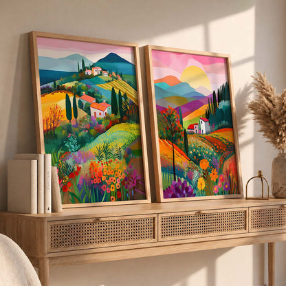 Vibrant Art Frames for Living Room Bedroom Home Wall Decor : Travel Lovers