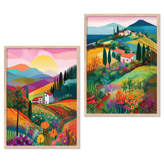 Vibrant Art Frames for Living Room Bedroom Home Wall Decor : Travel Lovers