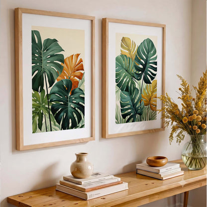 Nature Inspired Tropical Leafs Print
