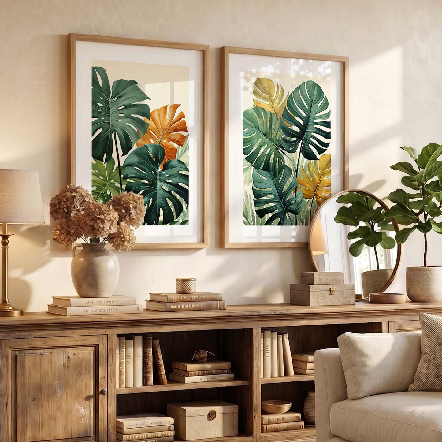 Nature Inspired Tropical Leafs Print