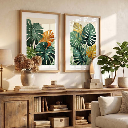 Nature Inspired Tropical Leafs Print