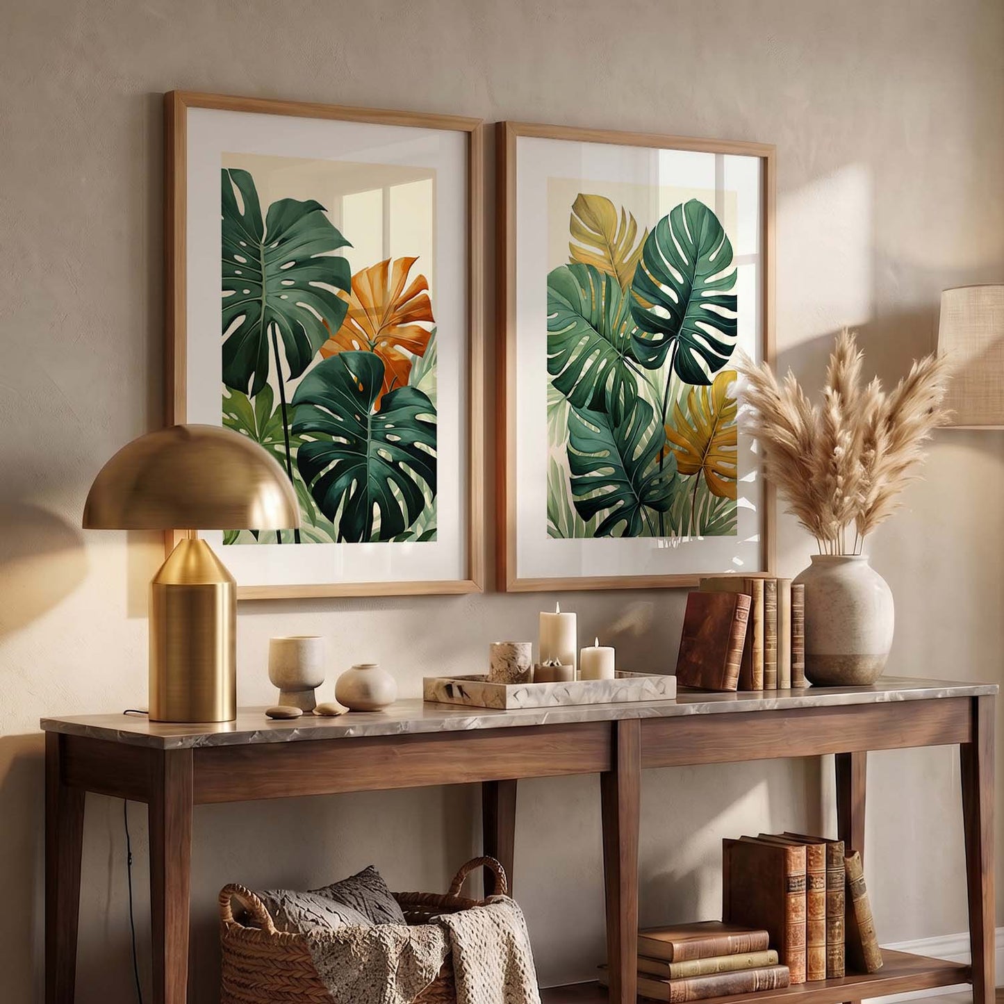 Nature Inspired Tropical Leafs Print