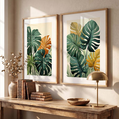 Nature Inspired Tropical Leafs Print
