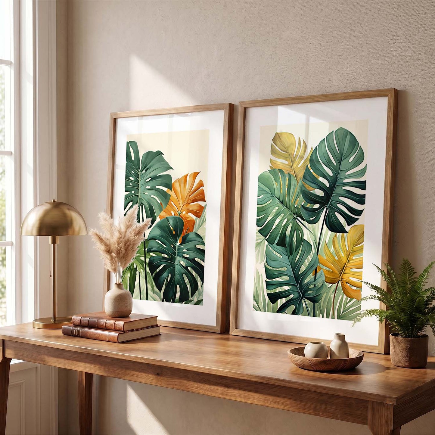 Nature Inspired Tropical Leafs Print