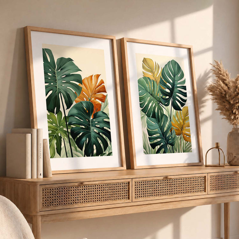 Nature Inspired Tropical Leafs Print