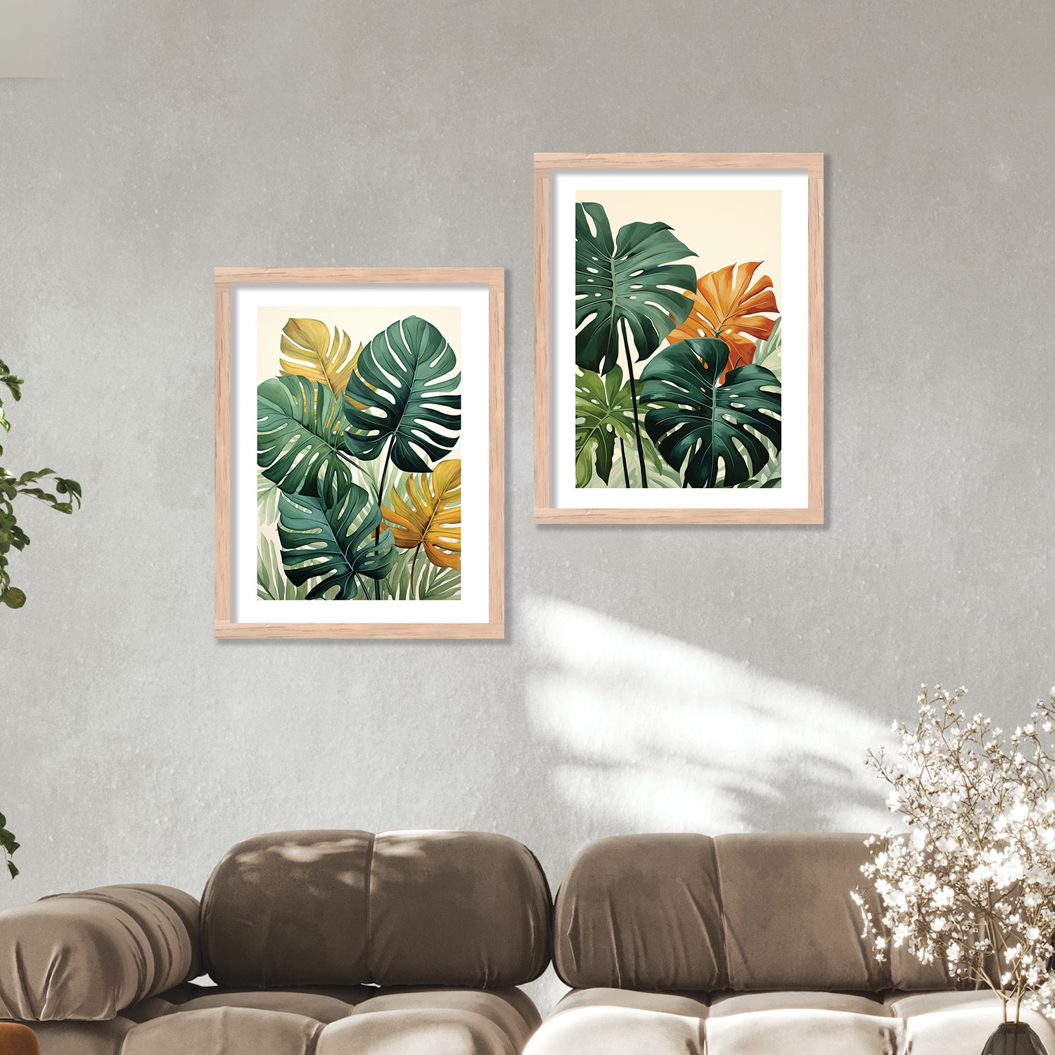 Nature Inspired Tropical Leafs Painting-Kotart