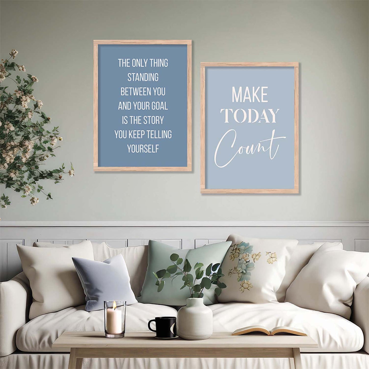 Motivational Poster With Frame For Home Decor Office