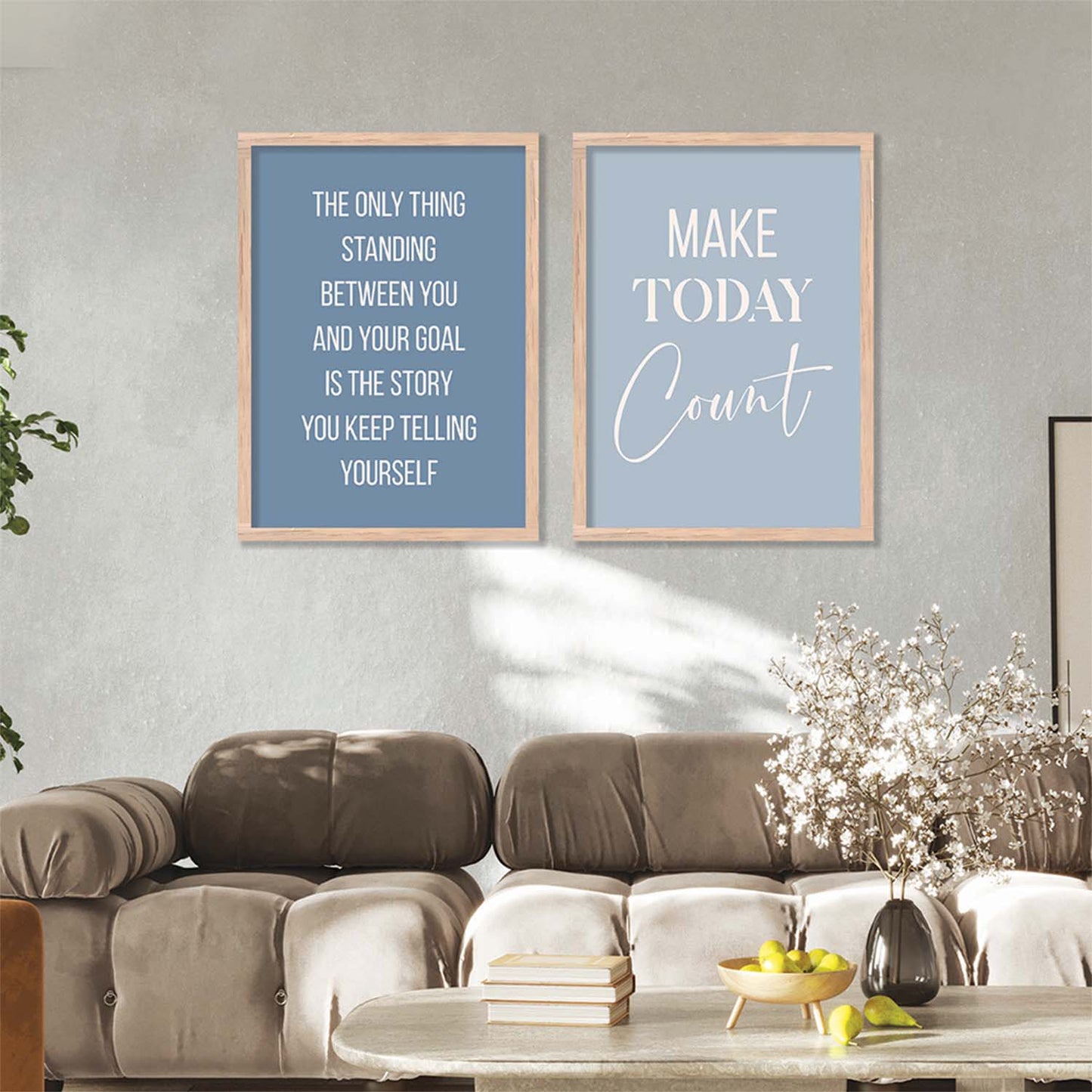 Motivational Poster With Frame For Home Decor Office