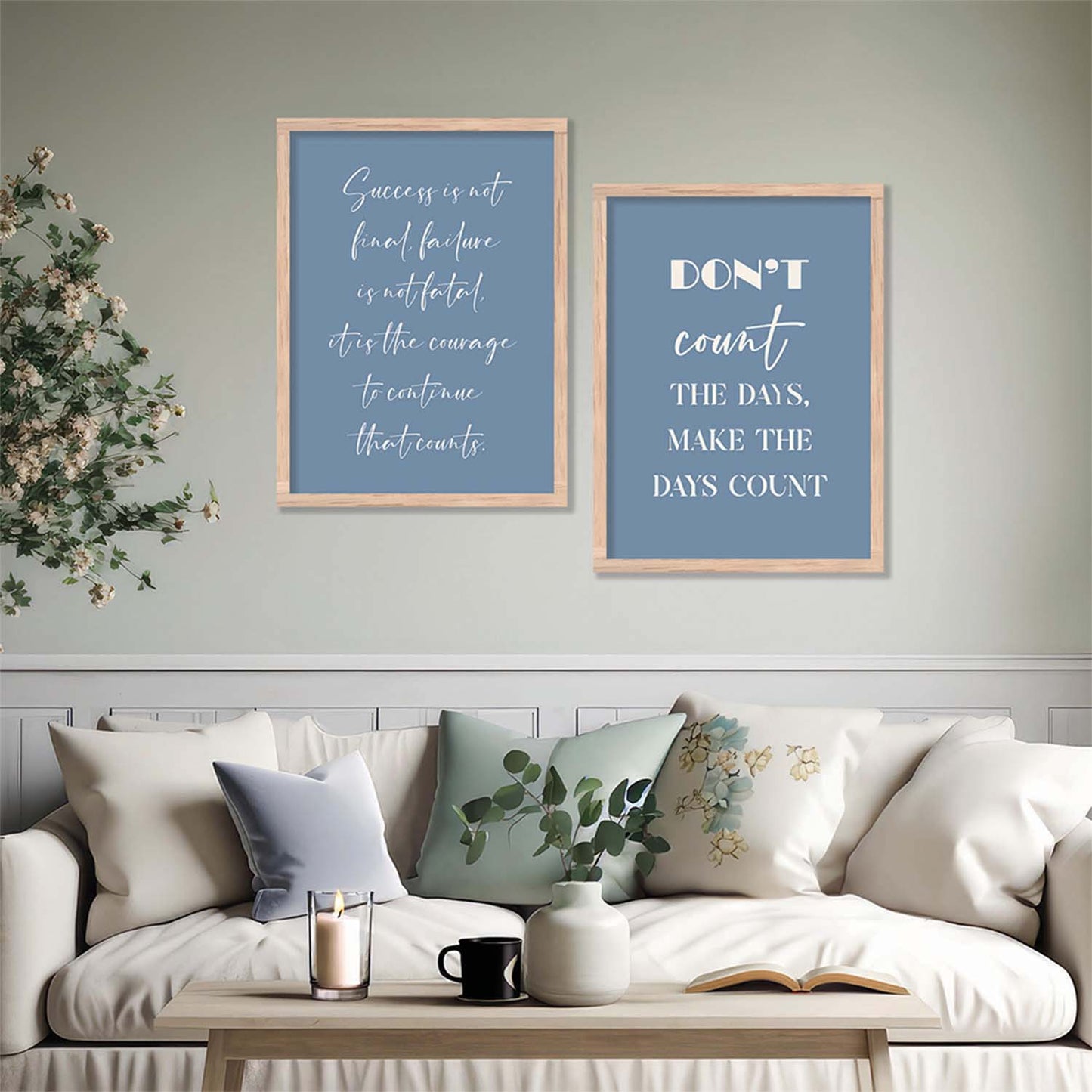 Motivational Poster With Frame For Home Decor