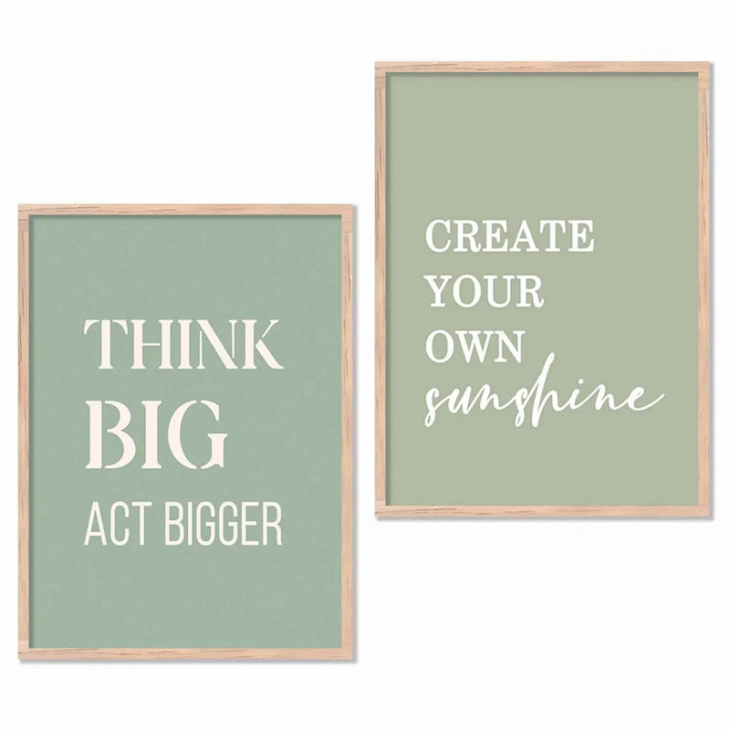 Motivational Poster With Frame For Home Décor