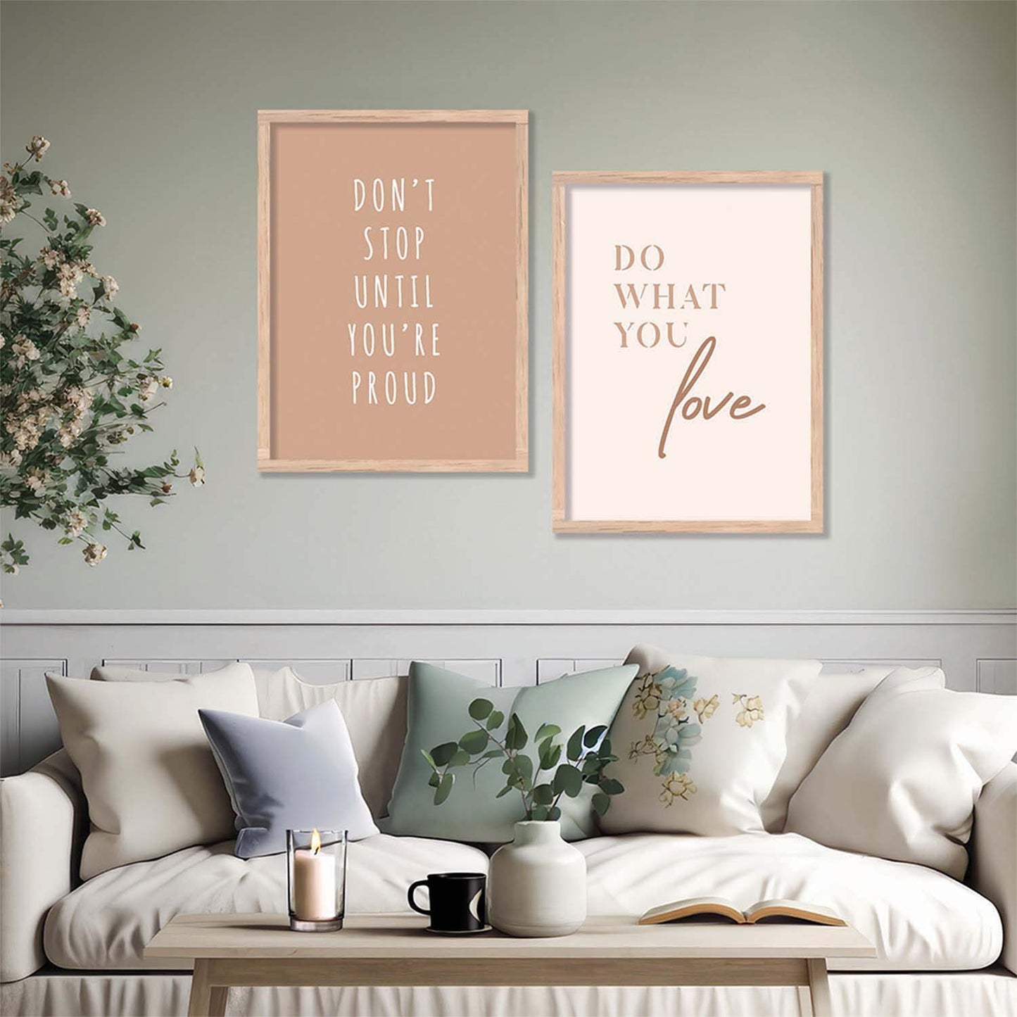 Motivational Poster With Frame For Home Décor office