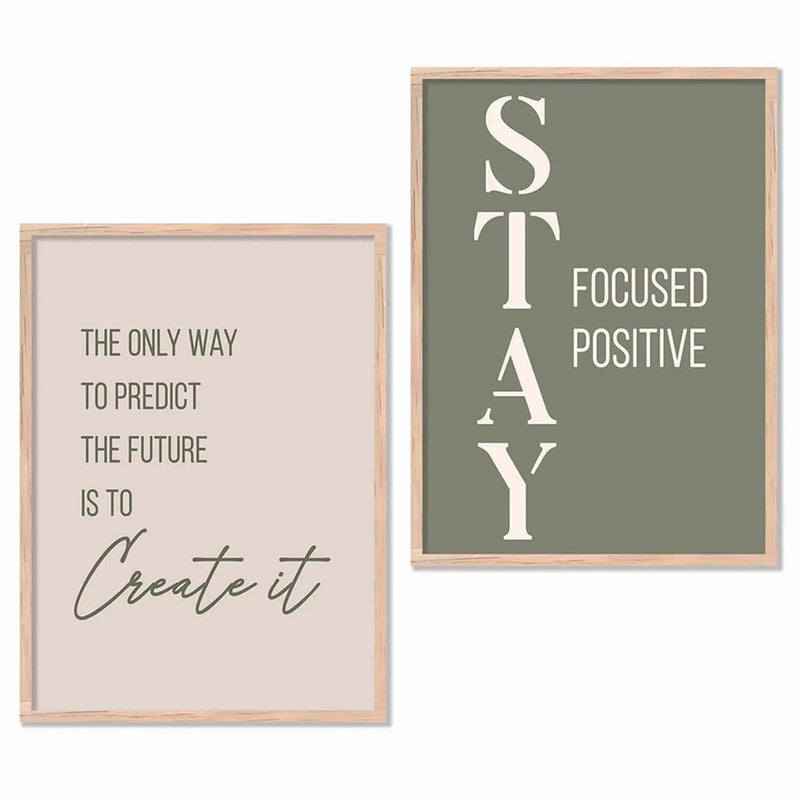 Motivational Poster With Frame For Home Décor office