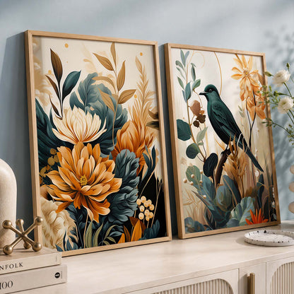 Floral Framed Posters for Home & Office Decor