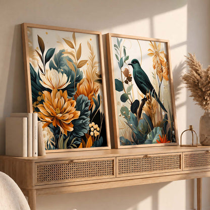 Floral Framed Posters for Home & Office Decor