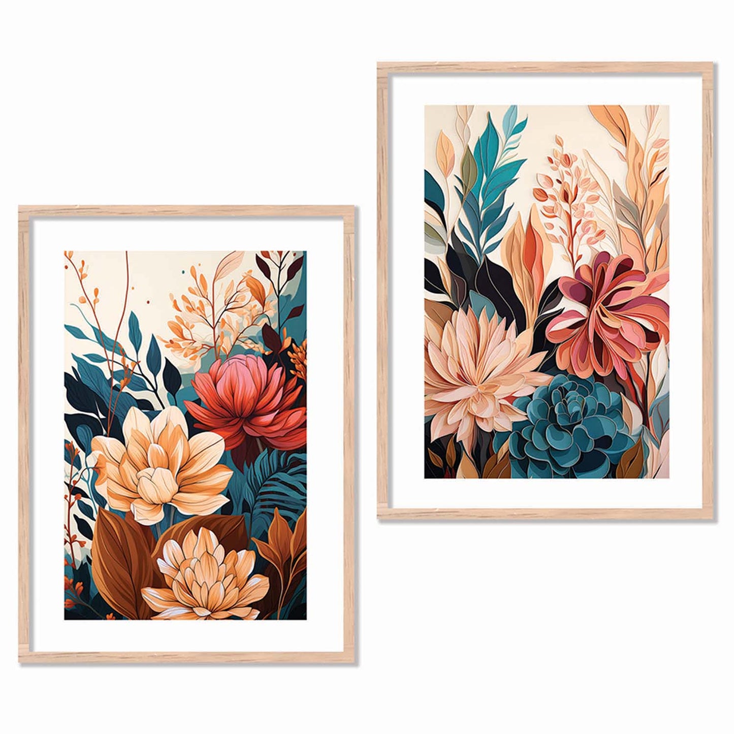 Floral Framed Posters for Home & Office Decor