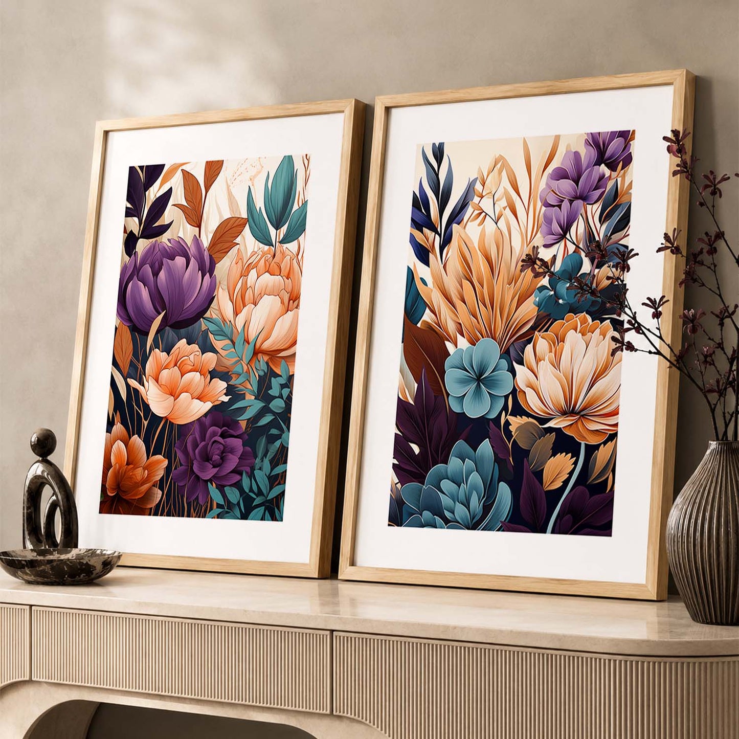 Floral Framed Posters for Home & Office Decor