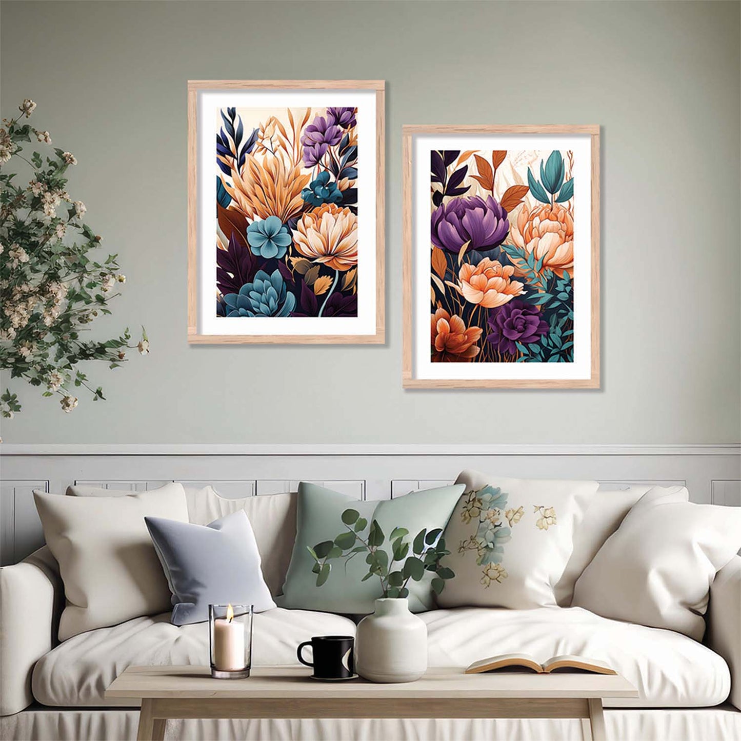 Floral Framed Posters for Home & Office Decor