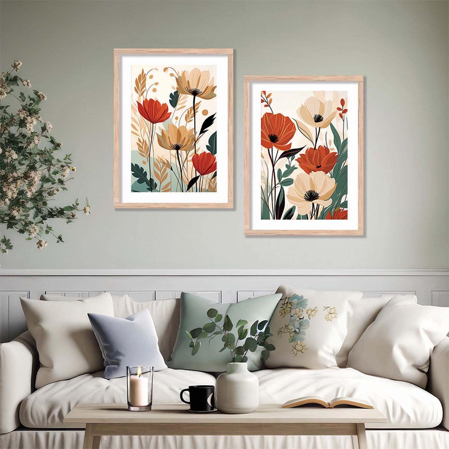 Floral Framed Posters for Home & Office Decor