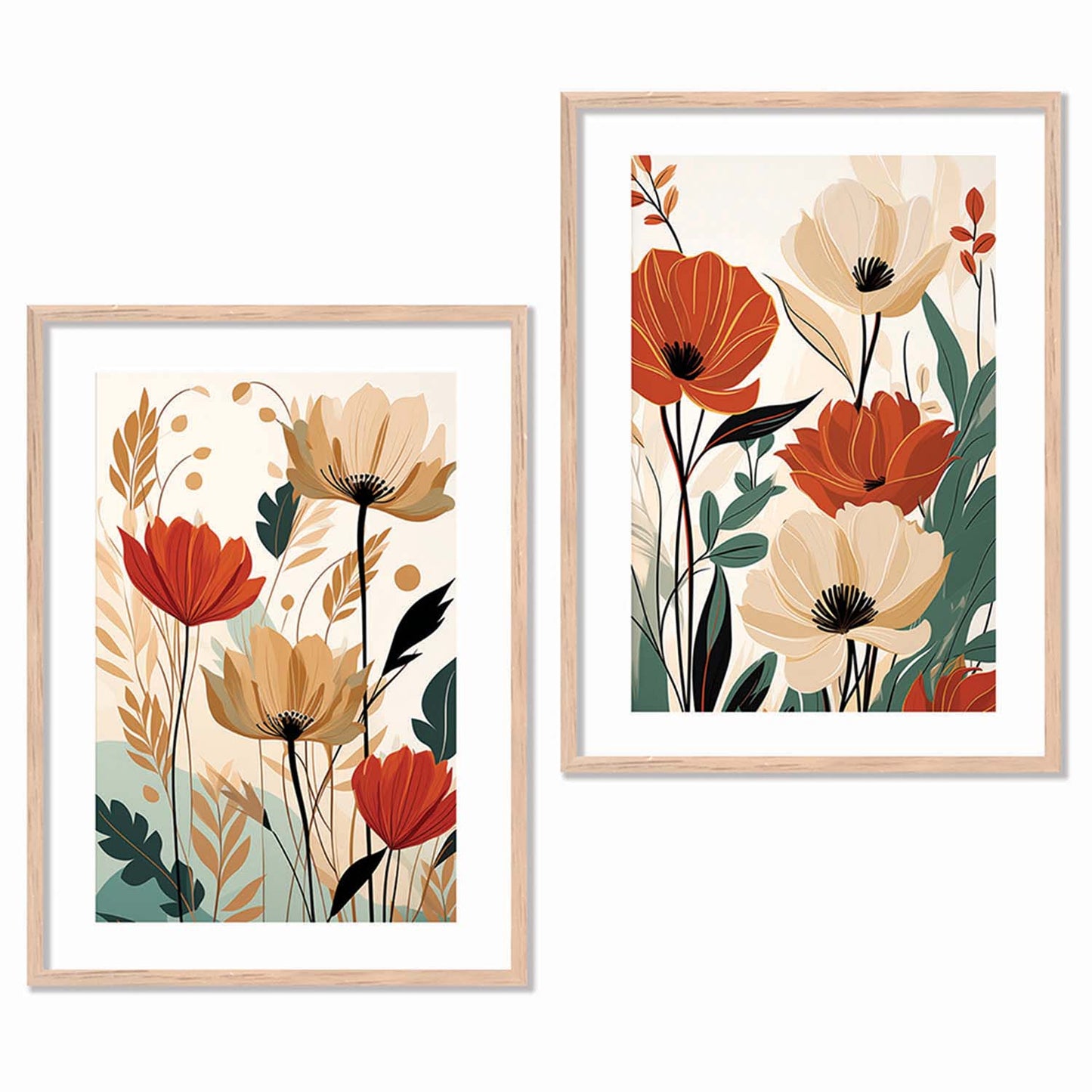 Floral Framed Posters for Home & Office Decor