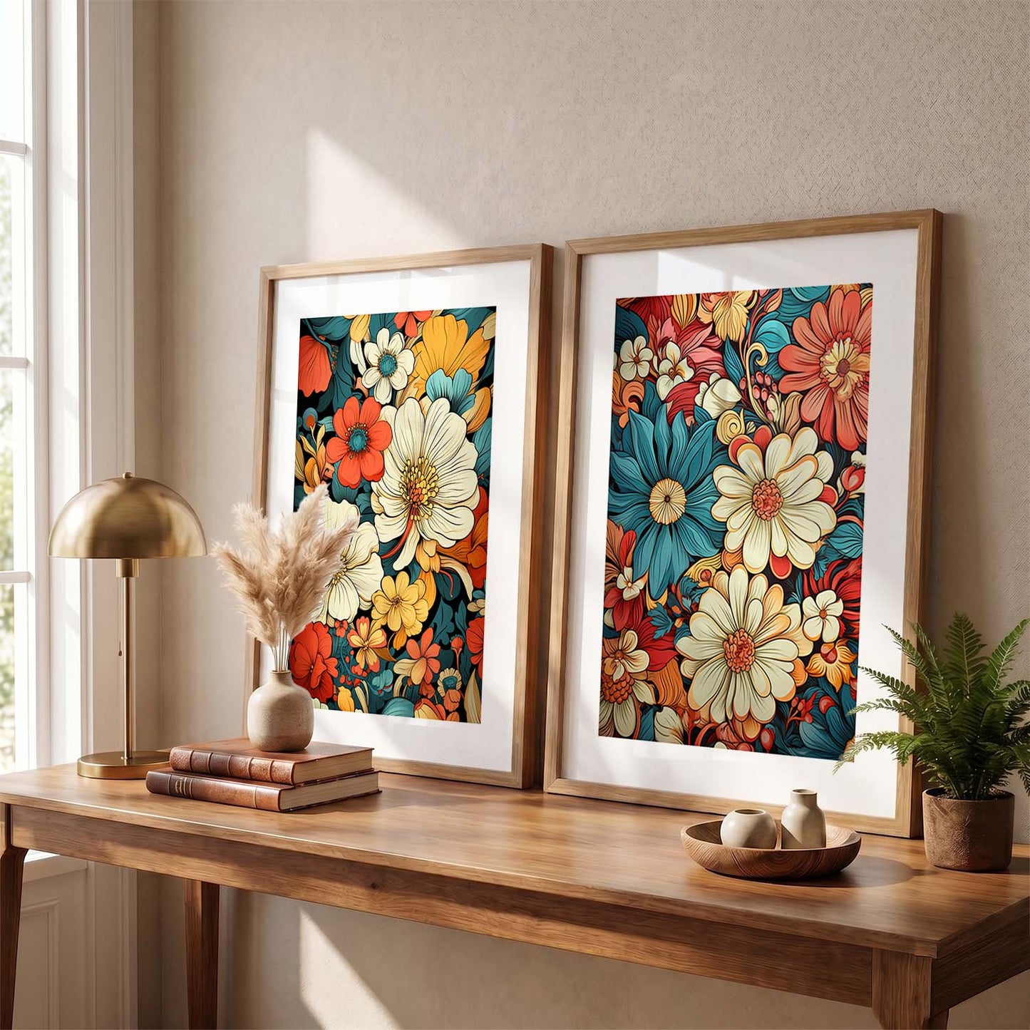 Floral Framed Posters for Home & Office Decor