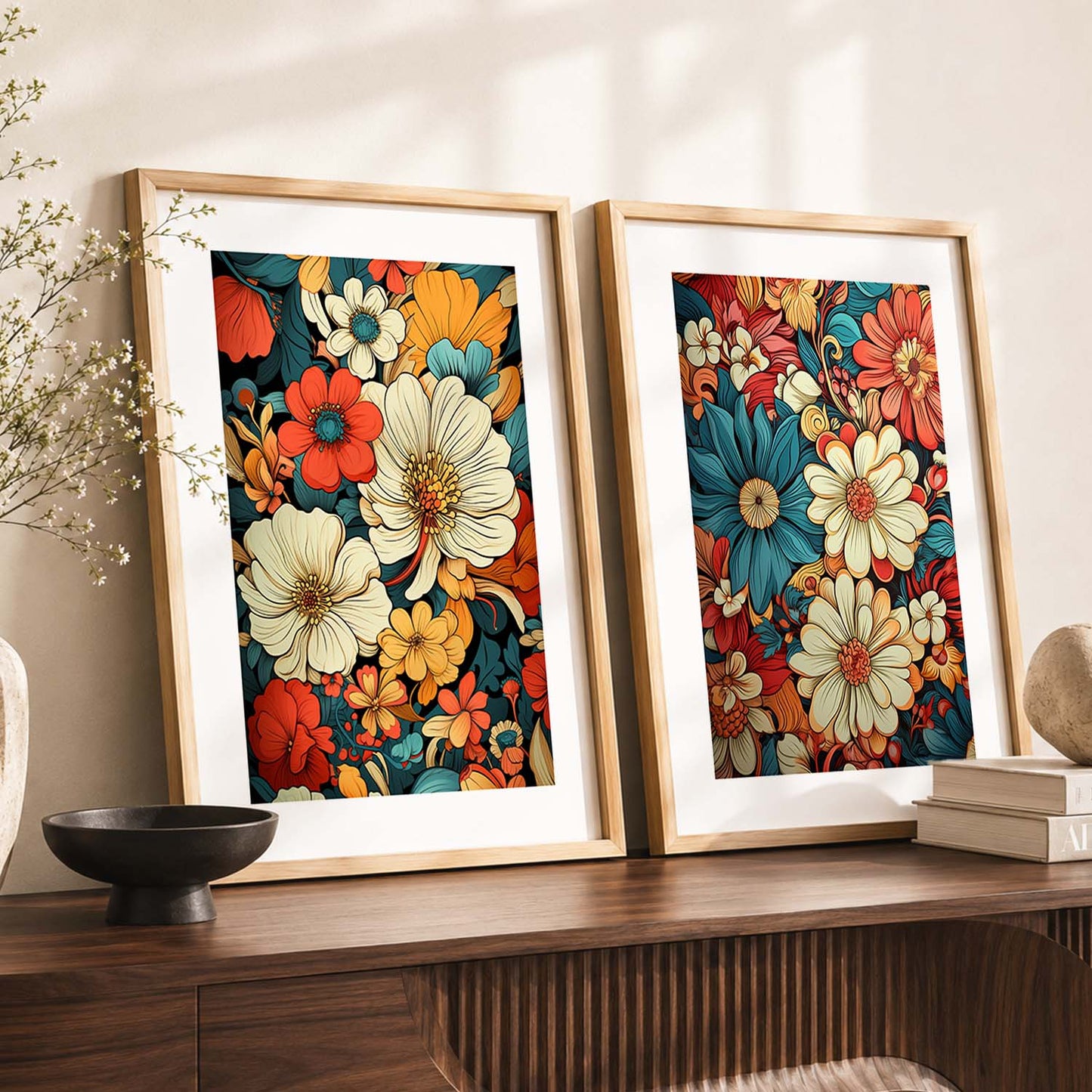 Floral Framed Posters for Home & Office Decor