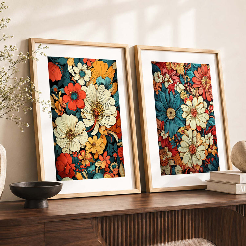 Floral Framed Posters for Home & Office Decor
