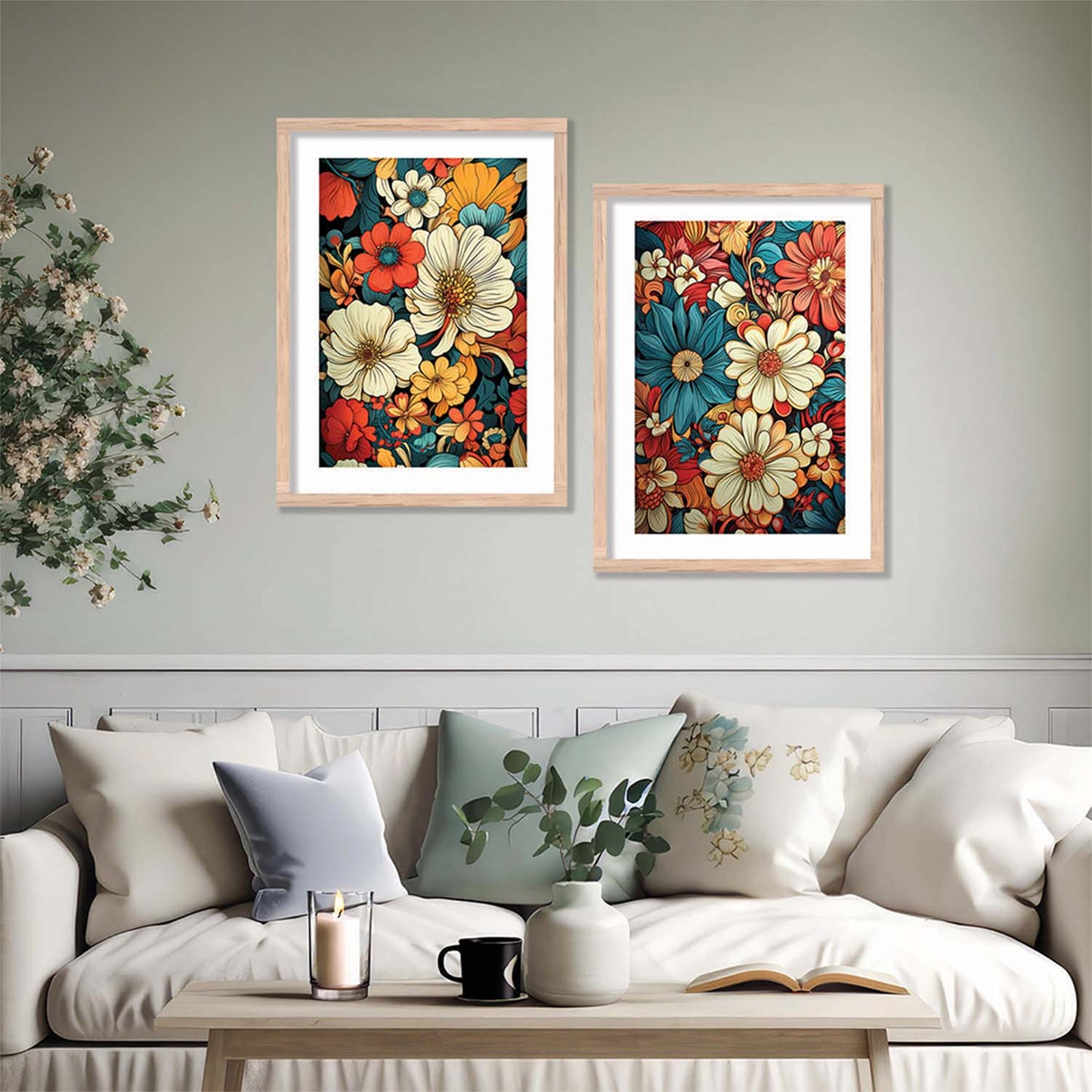 Floral Framed Posters for Home & Office Decor