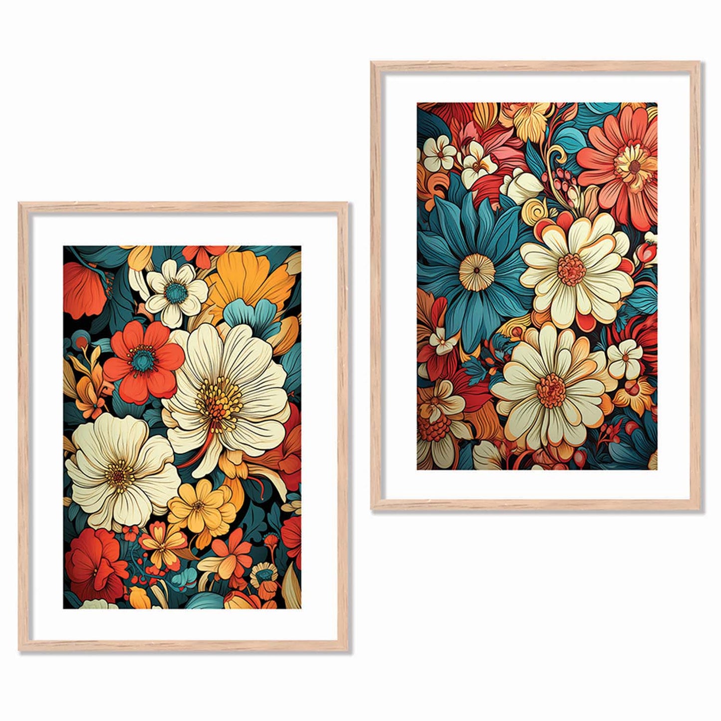 Floral Framed Posters for Home & Office Decor