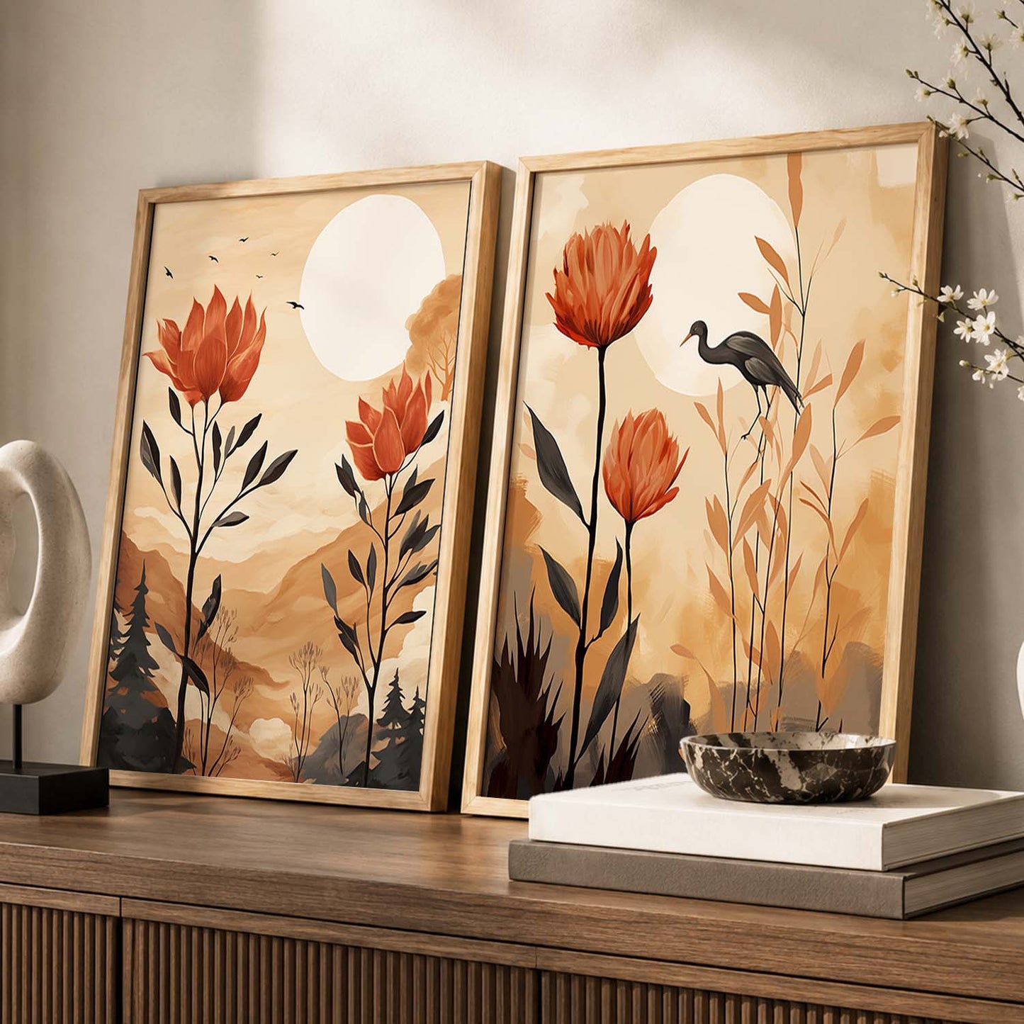 Floral Framed Posters for Home & Office Decor