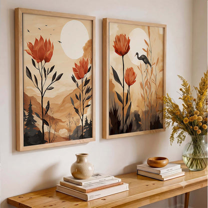Floral Framed Posters for Home & Office Decor