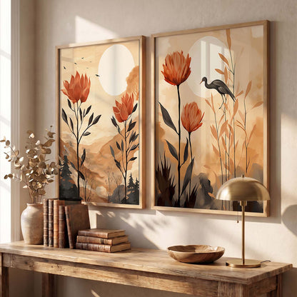 Floral Framed Posters for Home & Office Decor