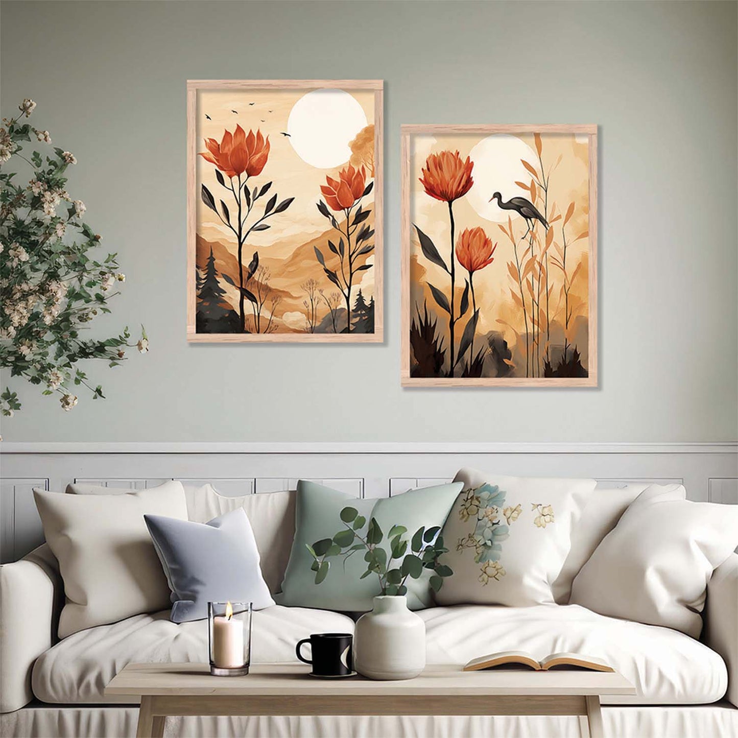 Floral Framed Posters for Home & Office Decor