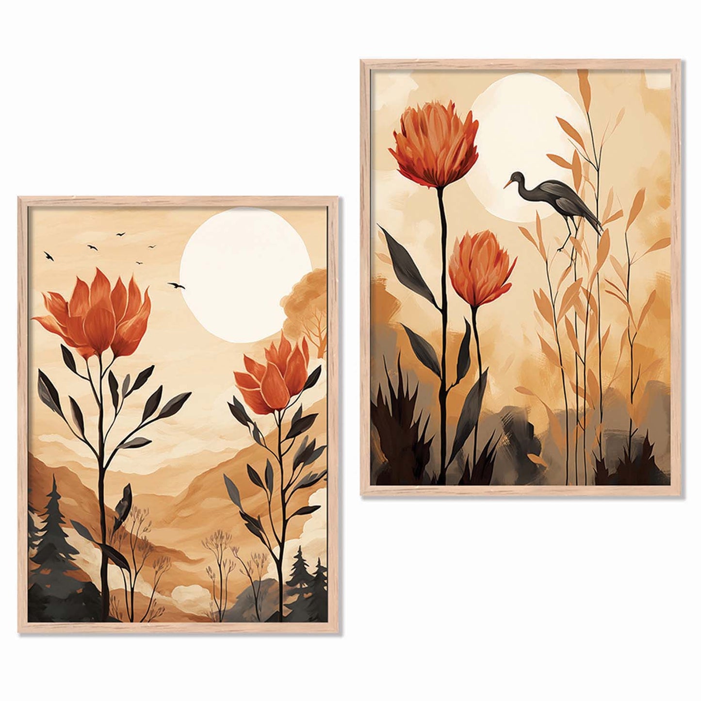 Floral Framed Posters for Home & Office Decor