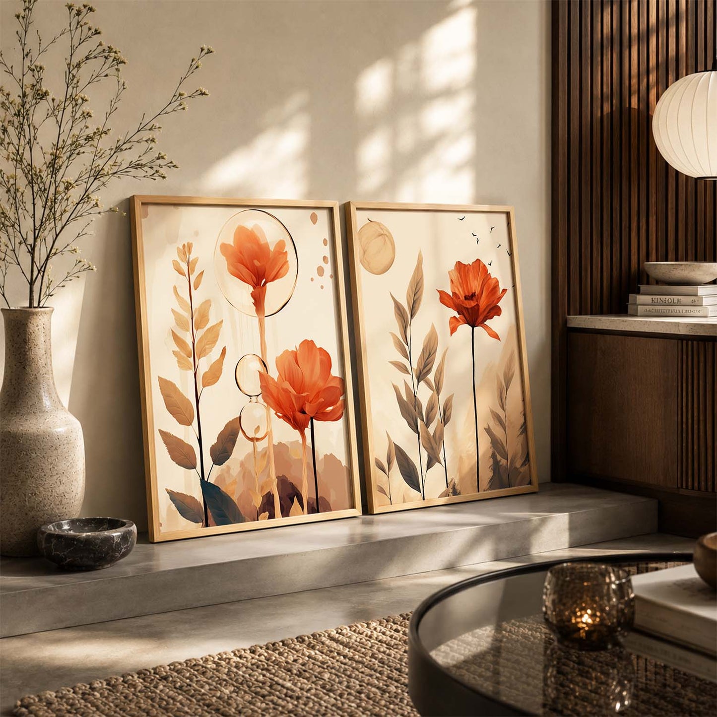 Graceful Floral Modern Art for Home and Office Wall Décor