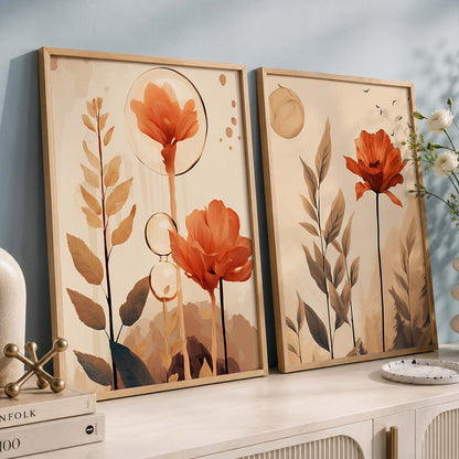 Graceful Floral Modern Art for Home and Office Wall Décor